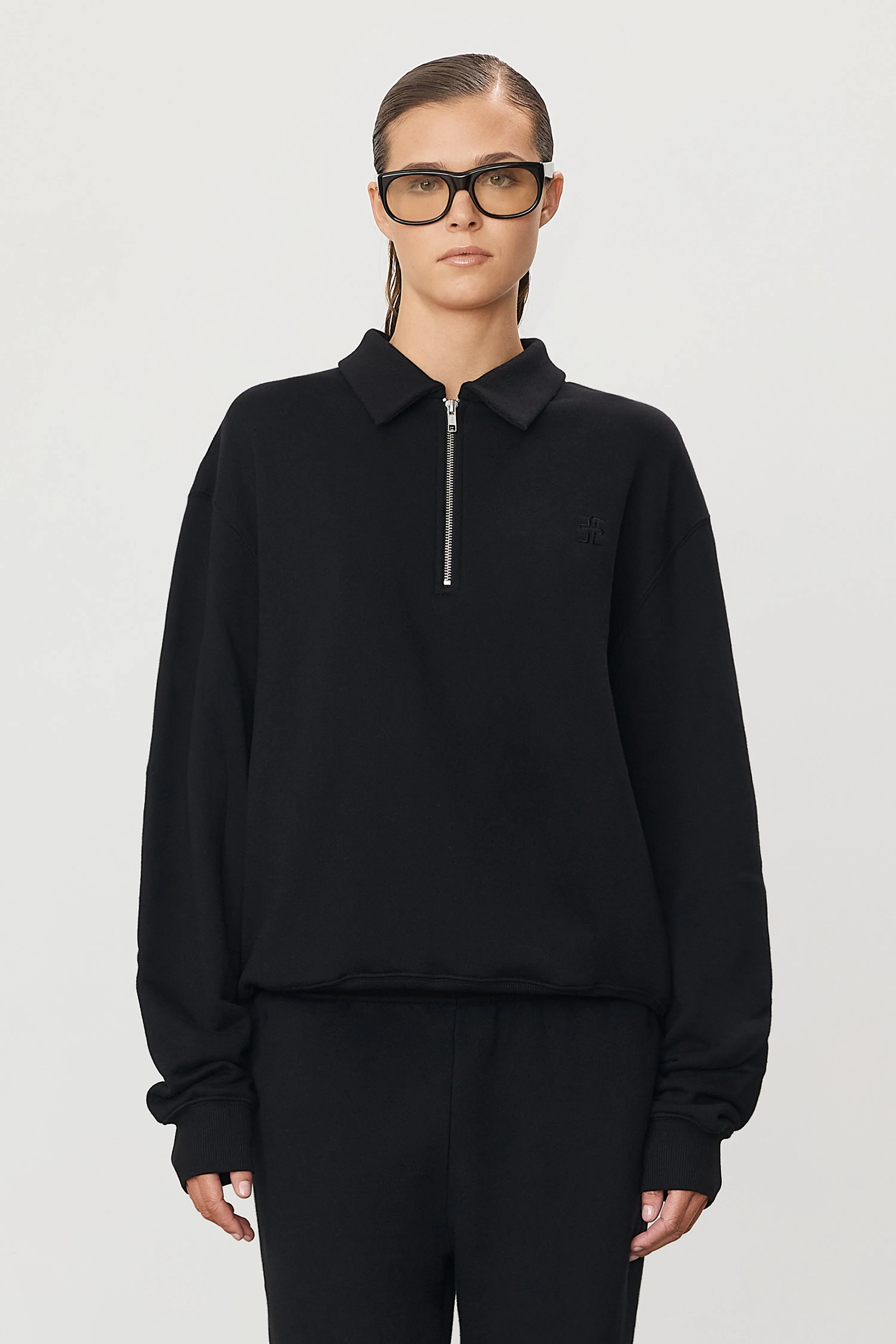 ZIP-UP POLO SWEATSHIRT sold by Eterne product image thumbnail 2