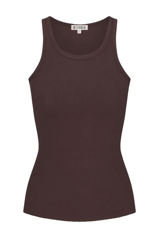 HIGH NECK FITTED TANK sold by Eterne