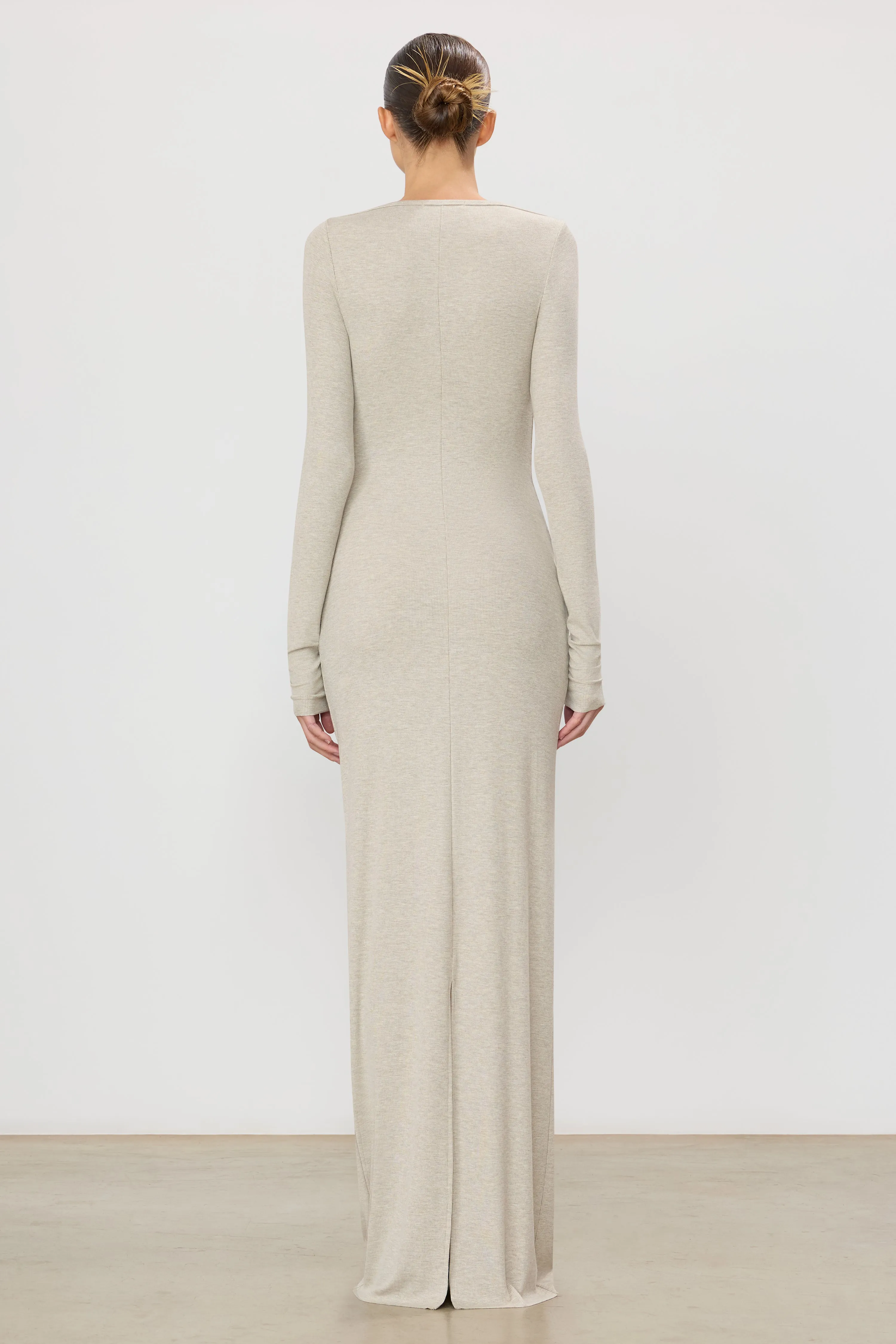 LONG SLEEVE BOATNECK MAXI DRESS sold by Eterne product image thumbnail 4