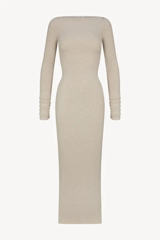 LONG SLEEVE BOATNECK MAXI DRESS sold by Eterne