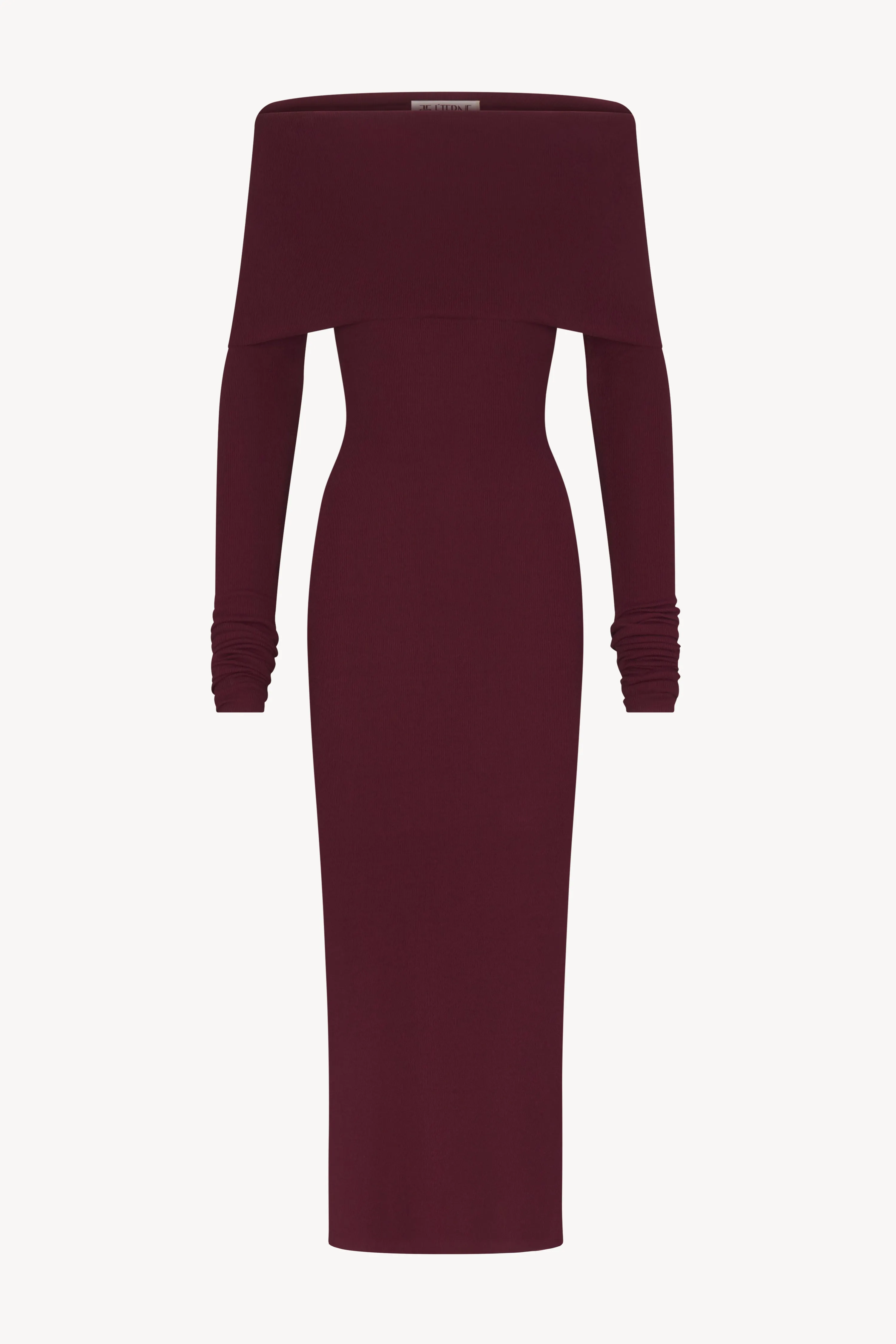 LONG SLEEVE OFF-SHOULDER MIDI DRESS sold by Eterne