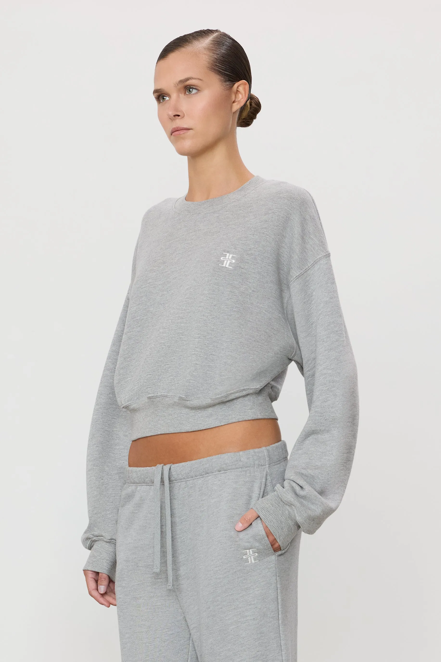 CROPPED CREWNECK SWEATSHIRT sold by Eterne product image thumbnail 3