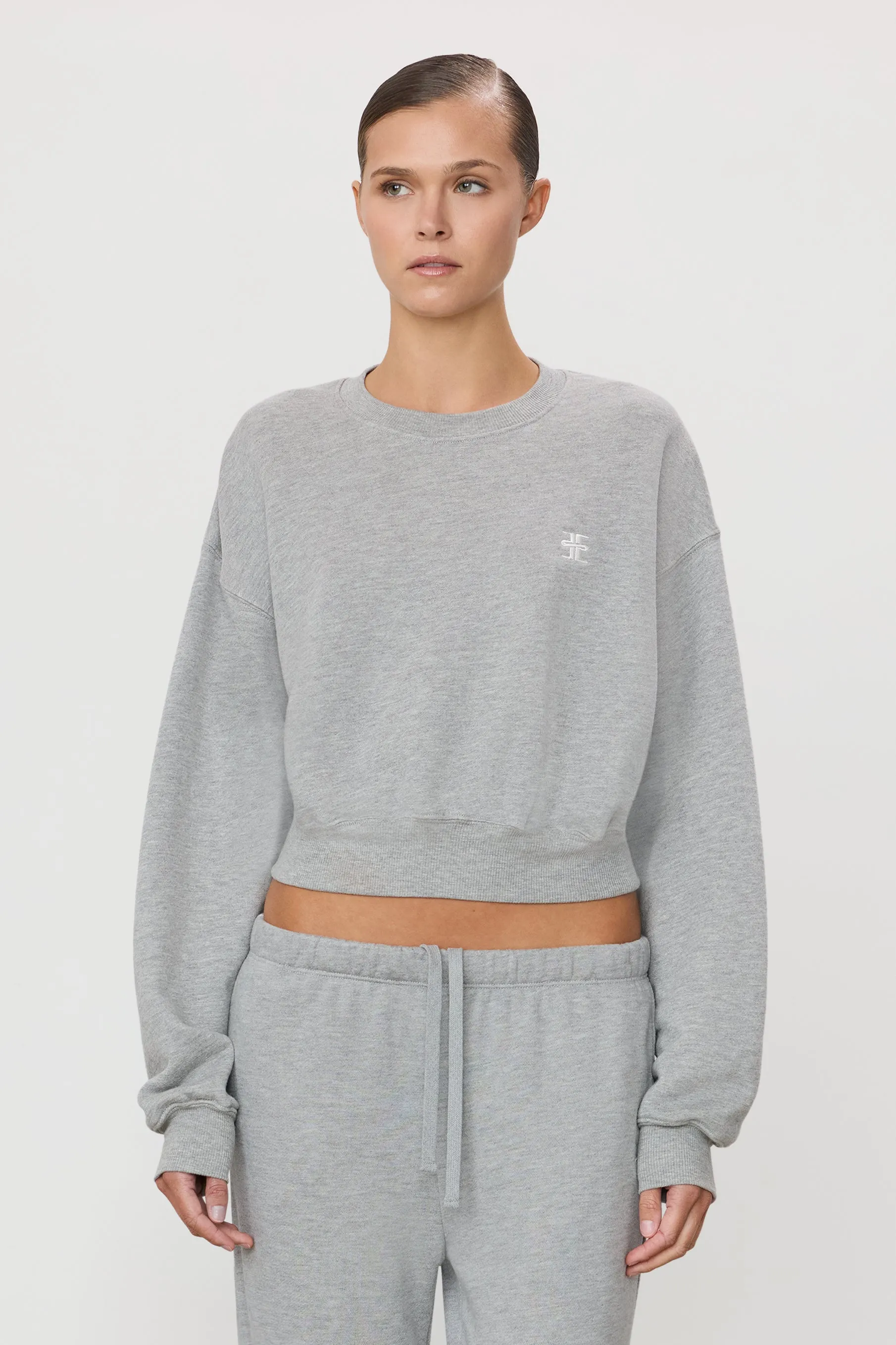 CROPPED CREWNECK SWEATSHIRT sold by Eterne product image thumbnail 2
