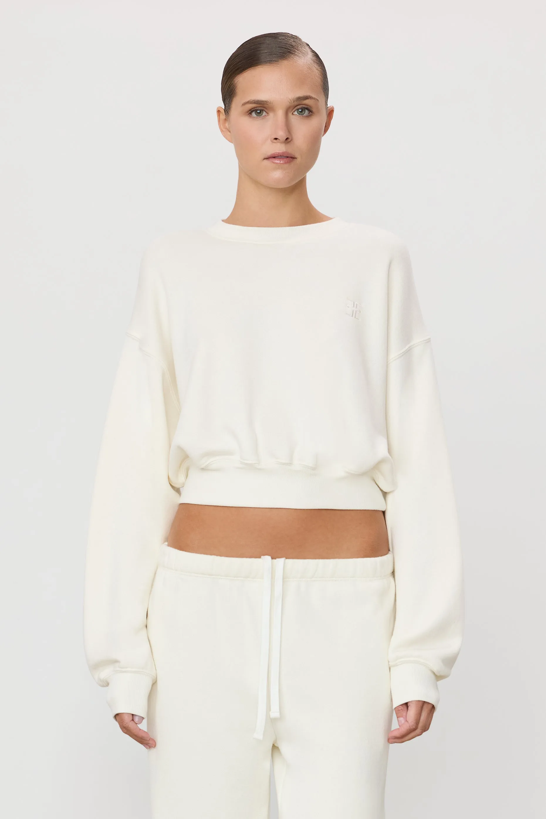 CROPPED CREWNECK SWEATSHIRT sold by Eterne product image thumbnail 2