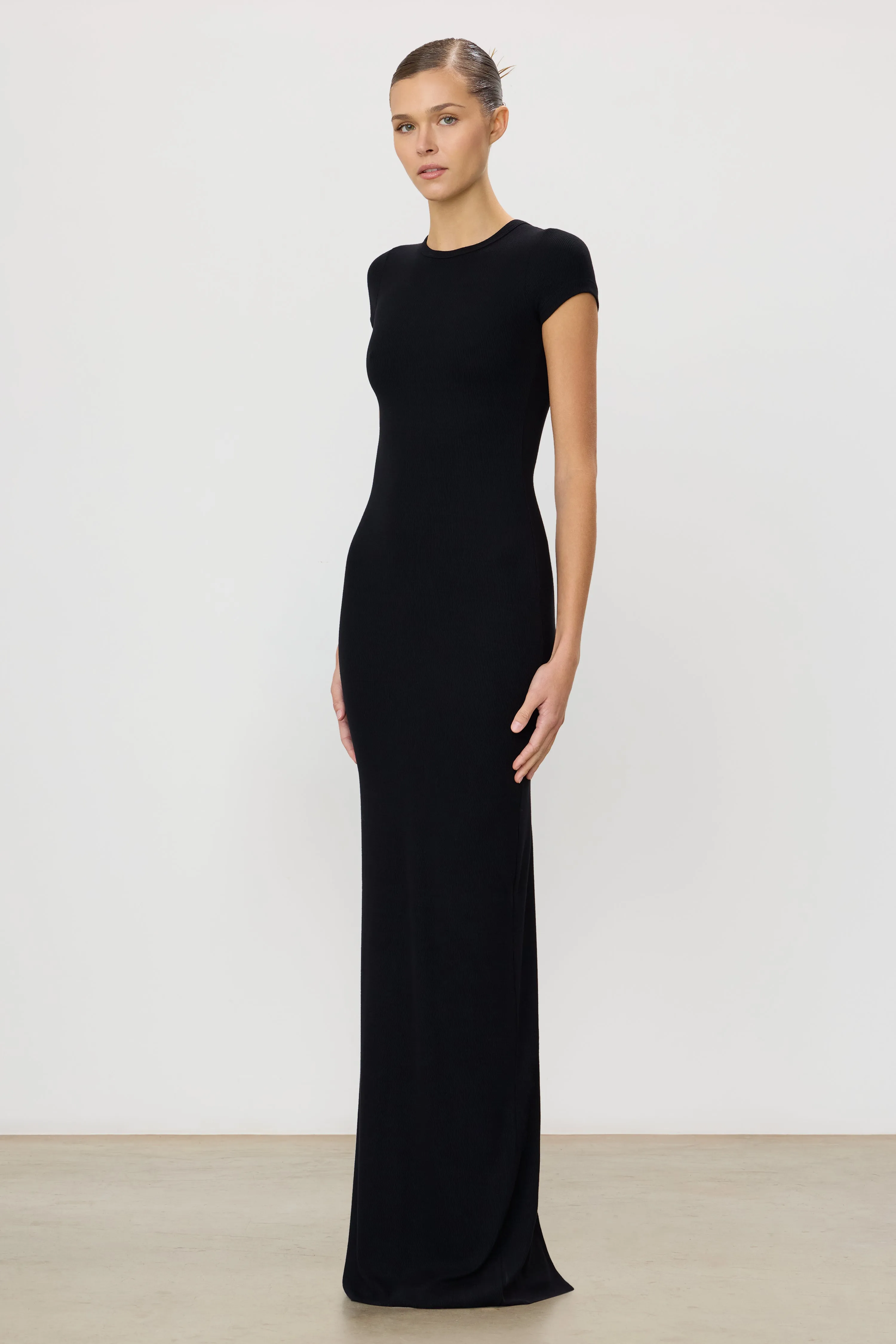 CAP SLEEVE MAXI DRESS sold by Eterne product image thumbnail 3