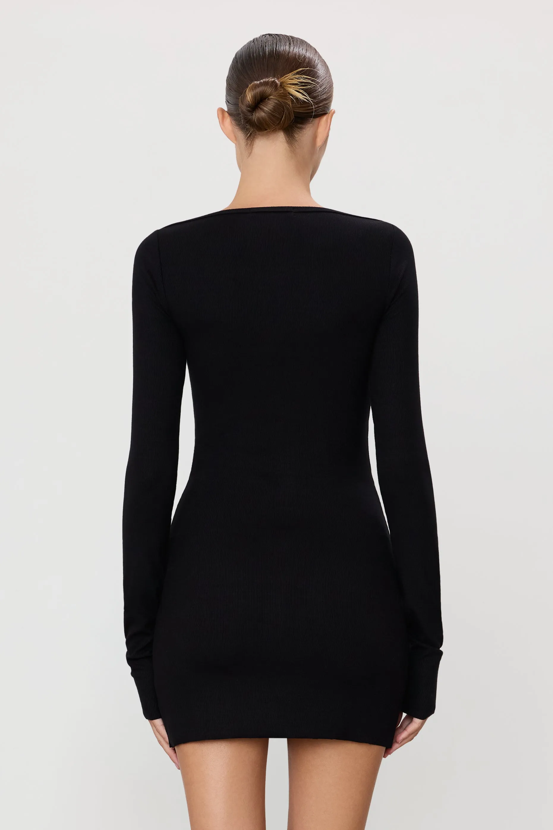 LONG SLEEVE BOATNECK MINI DRESS sold by Eterne product image thumbnail 3