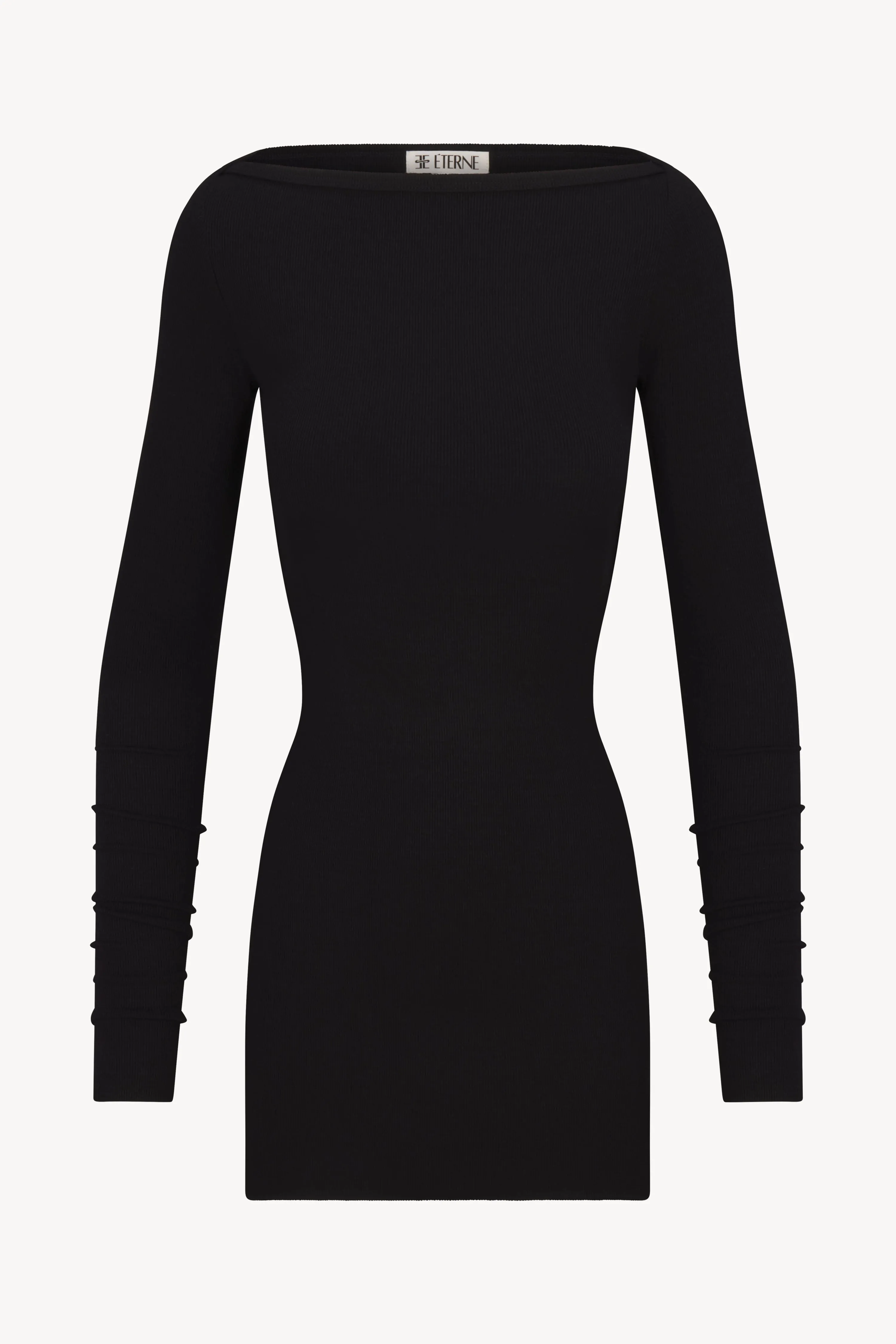 LONG SLEEVE BOATNECK MINI DRESS sold by Eterne