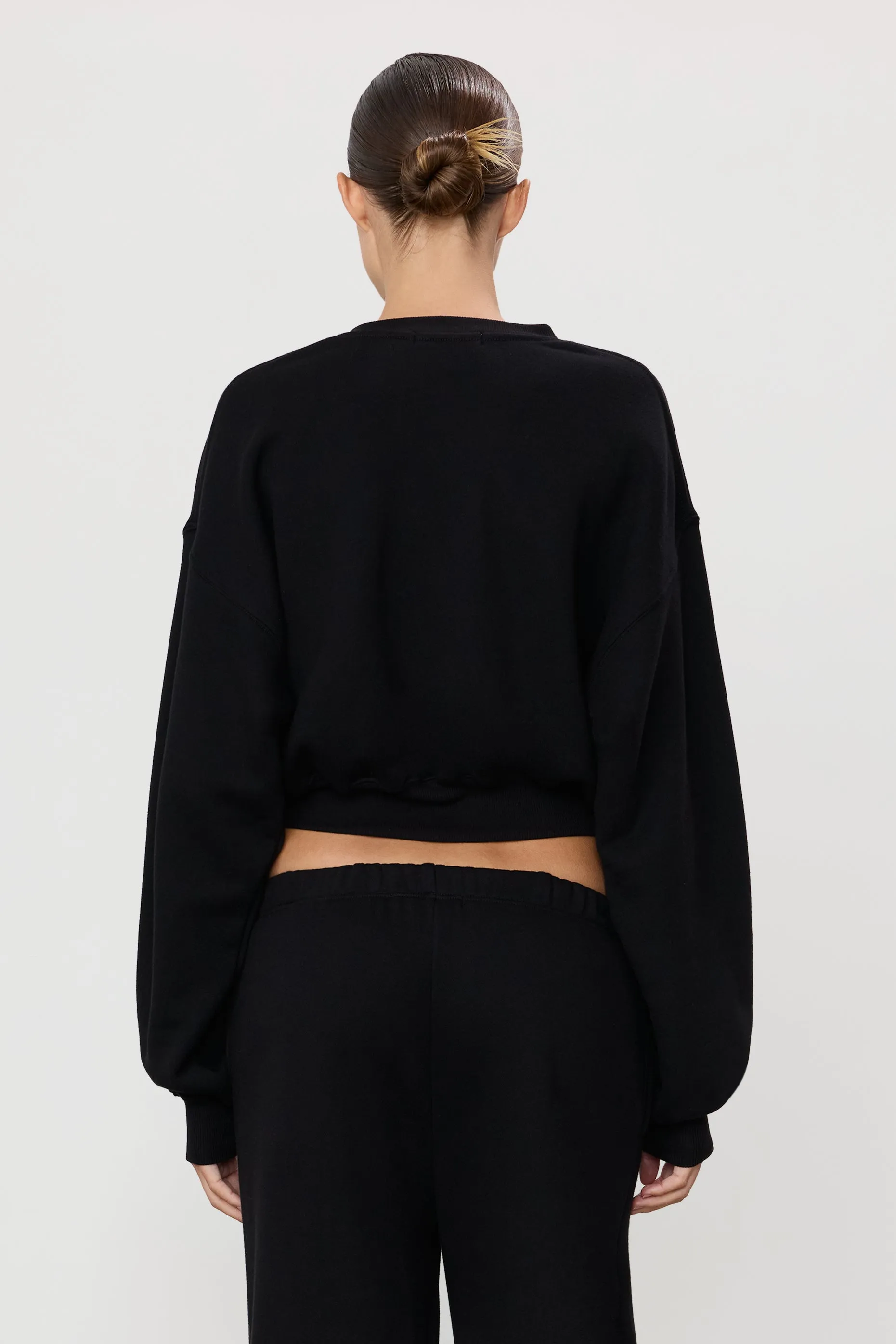 CROPPED CREWNECK SWEATSHIRT sold by Eterne product image thumbnail 4