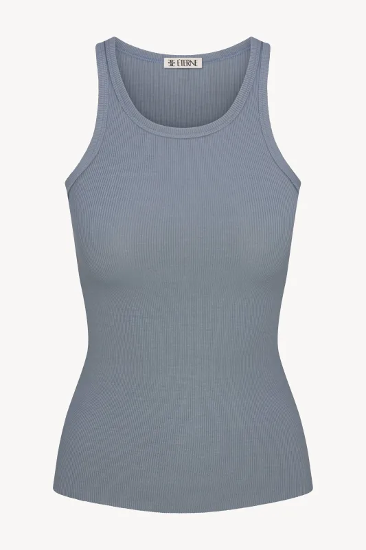 HIGH NECK FITTED TANK made by Eterne