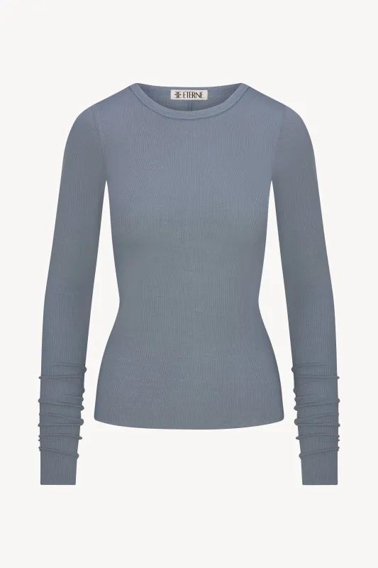 LONG SLEEVE FITTED TOP sold by Eterne