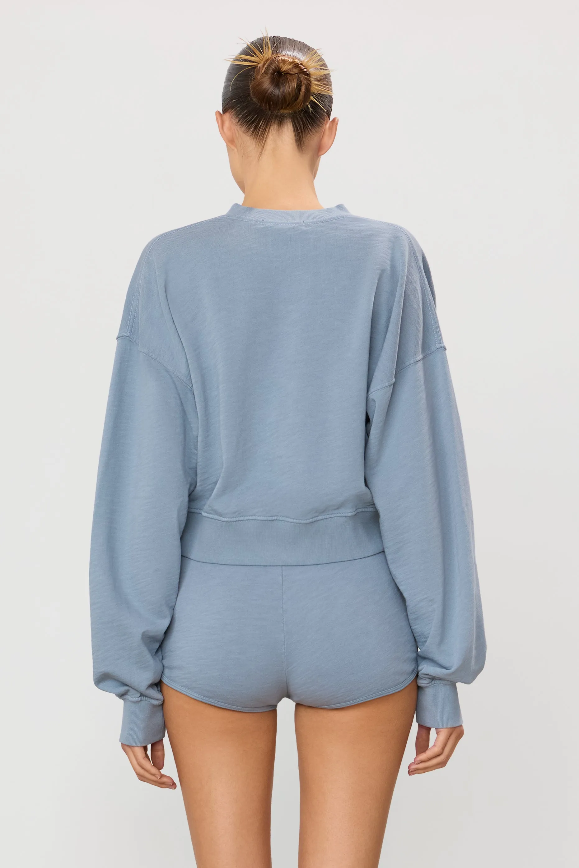 CROPPED V-NECK SWEATSHIRT sold by Eterne product image thumbnail 4