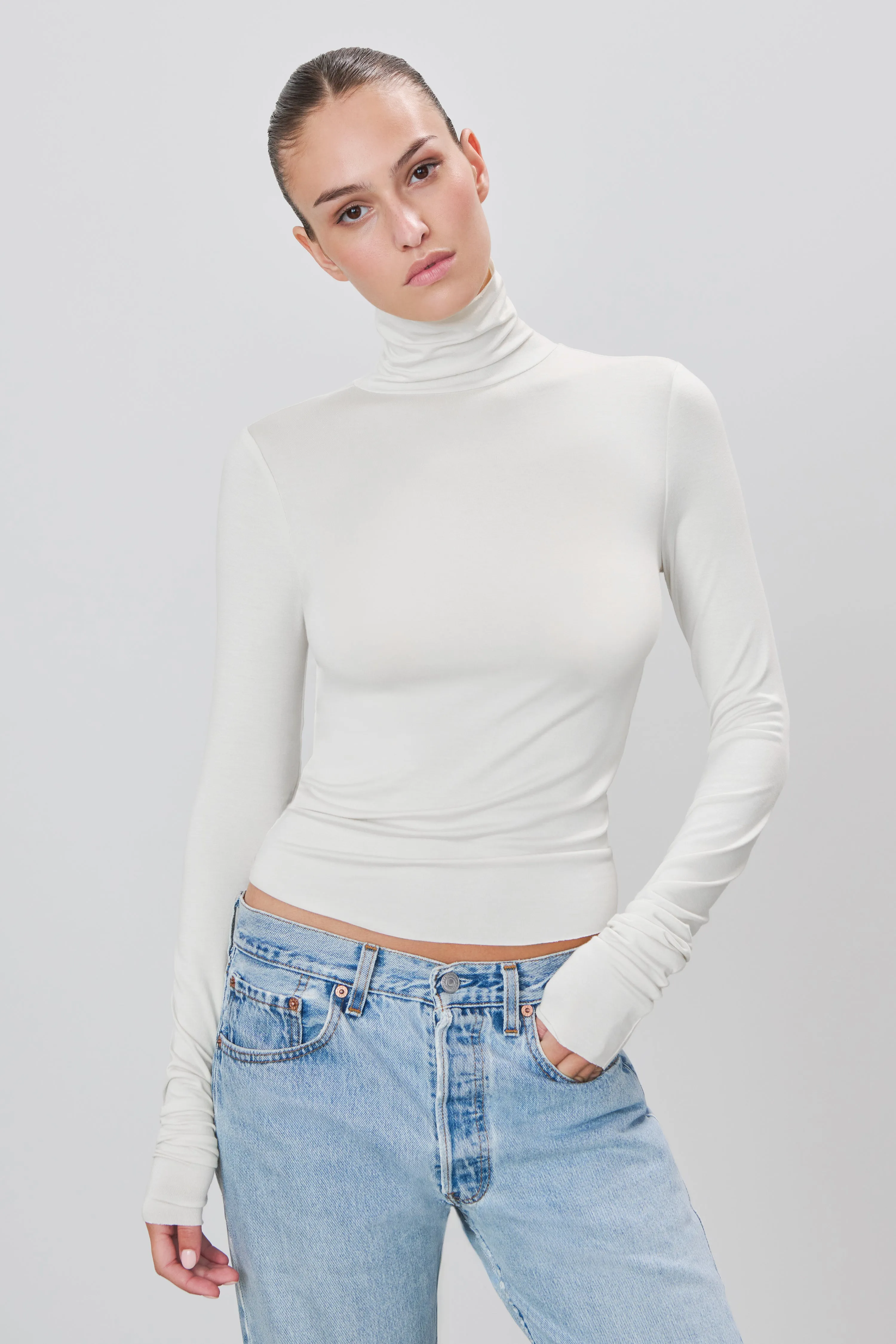 FITTED TURTLENECK TOP sold by Eterne product image thumbnail 2