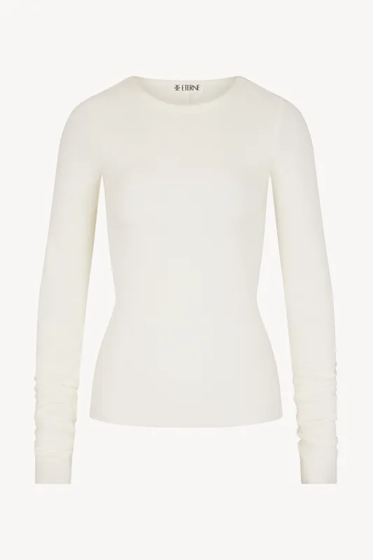 LONG SLEEVE FITTED TOP made by Eterne