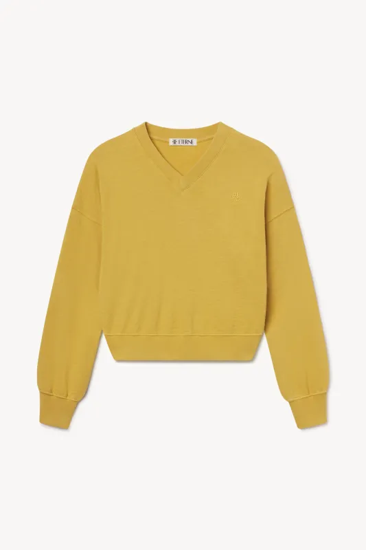 CROPPED V-NECK SWEATSHIRT made by Eterne