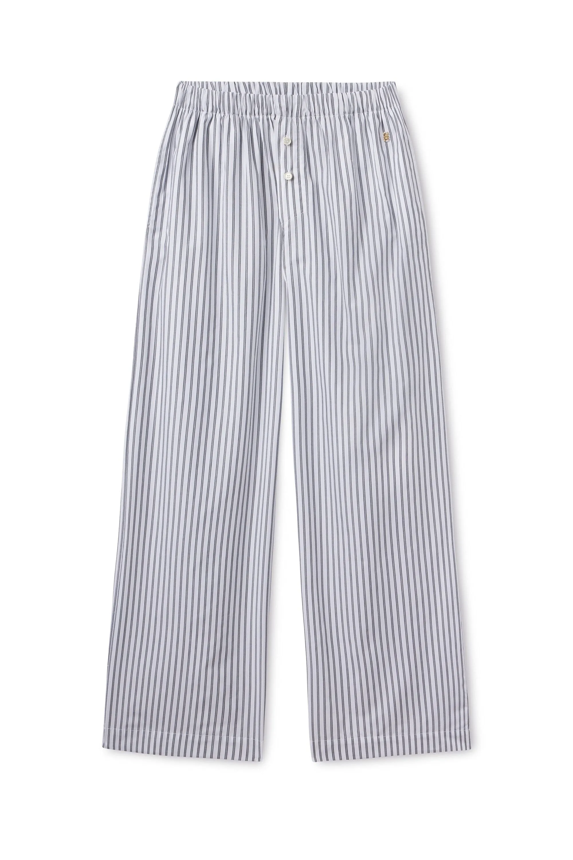 Poplin Lounge Pant Black/White Stripe sold by Eterne product image thumbnail 4
