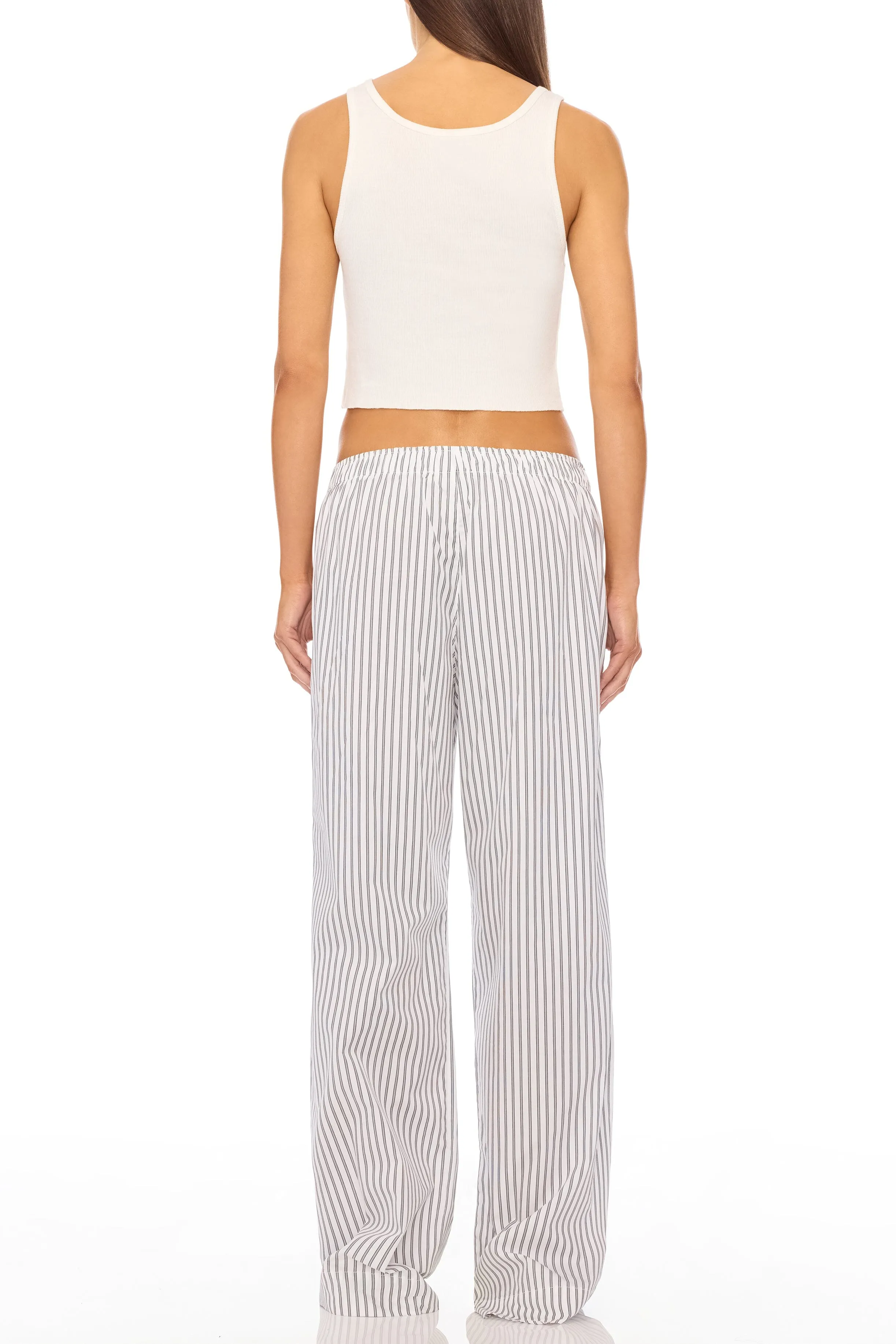 Poplin Lounge Pant Black/White Stripe sold by Eterne product image thumbnail 3