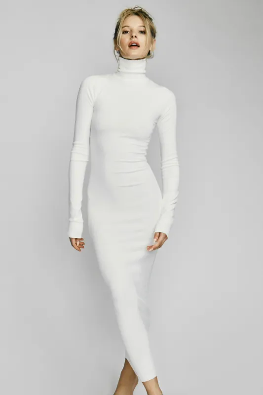 LONG SLEEVE TURTLENECK MAXI DRESS sold by Eterne