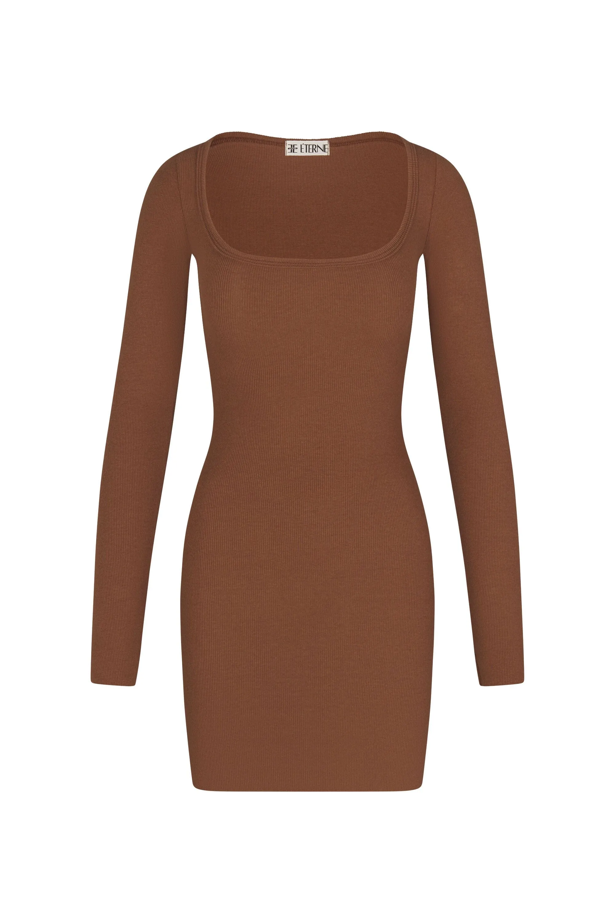 Square Neck Mini Dress Earth sold by Eterne product image thumbnail 4