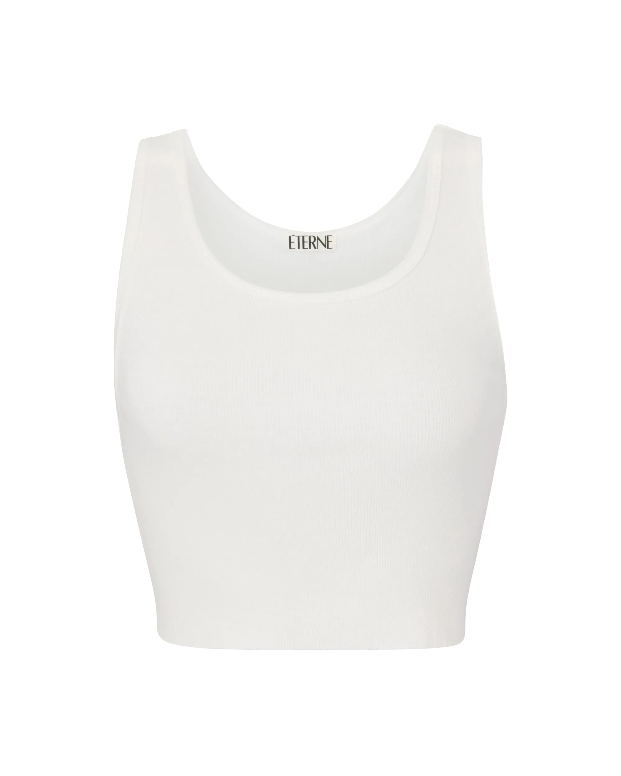 CROPPED SCOOP NECK TANK sold by Eterne product image thumbnail 4