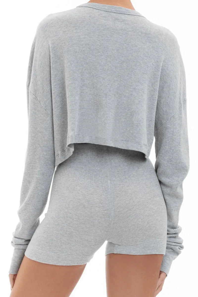 Cropped Oversized Thermal Heather Grey sold by Eterne product image thumbnail 3