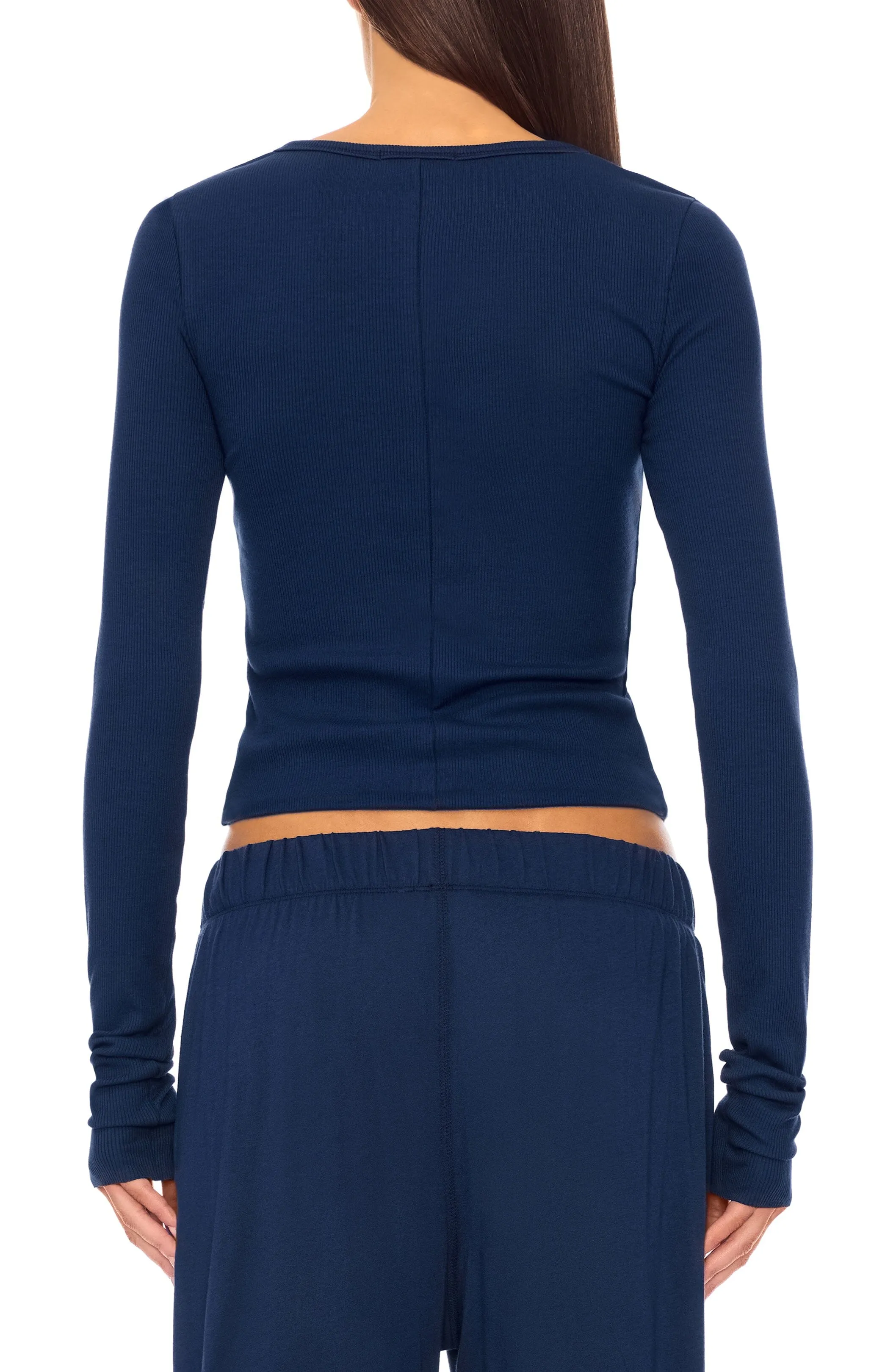 LONG SLEEVE FITTED TOP sold by Eterne product image thumbnail 3