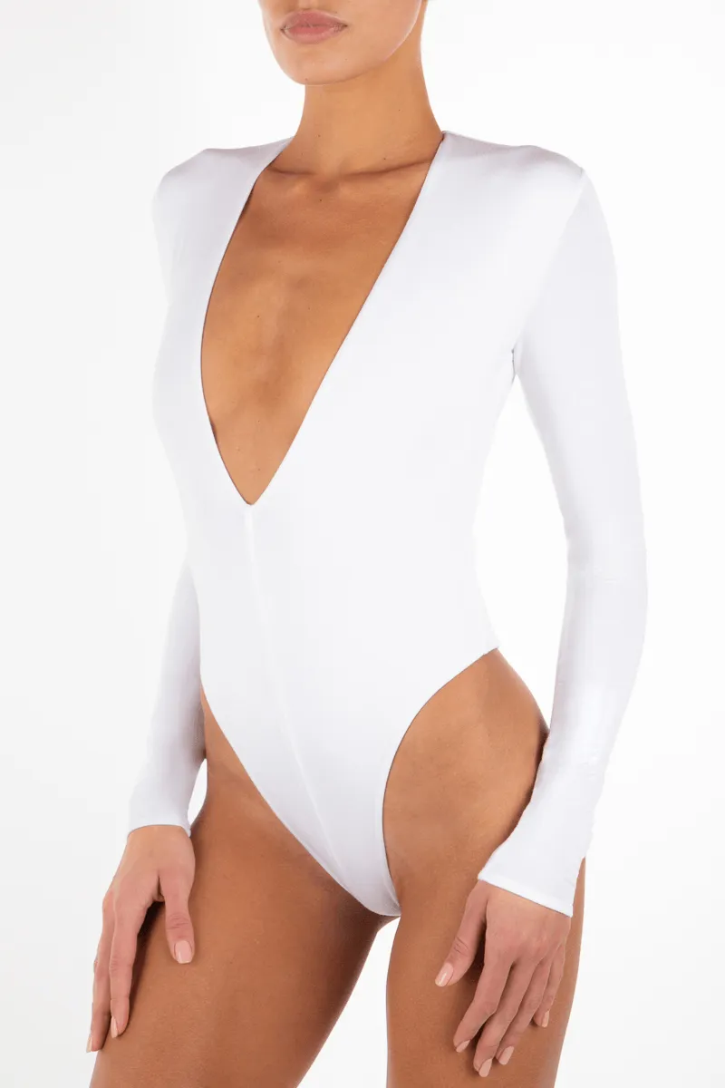 LONG SLEEVE DEEP V BODYSUIT sold by Eterne product image thumbnail 3