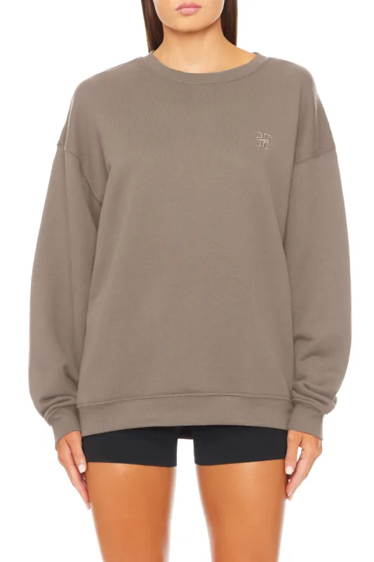 Oversized Crewneck Sweatshirt Clay sold by Eterne