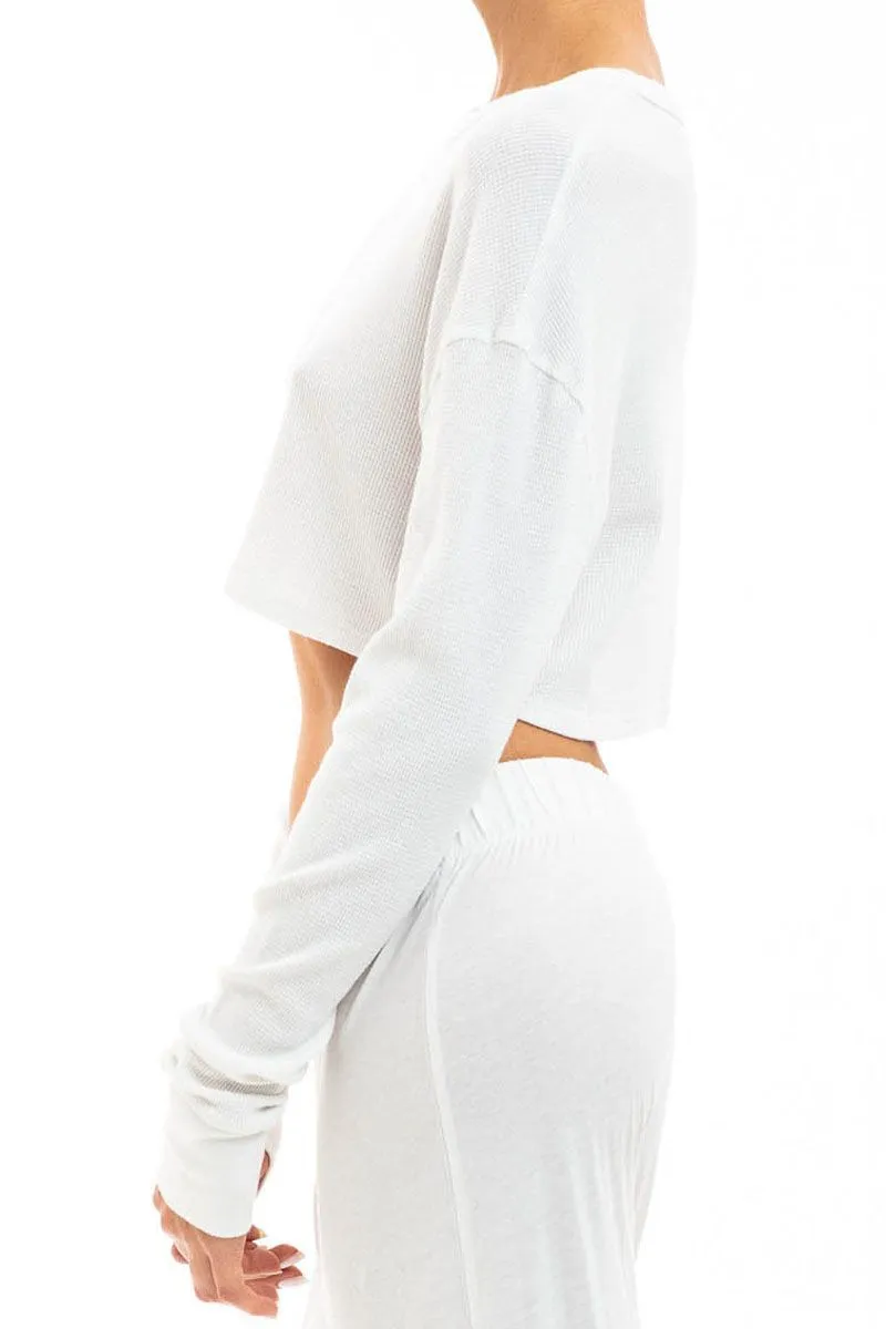 Cropped Oversized Thermal Ivory sold by Eterne product image thumbnail 3