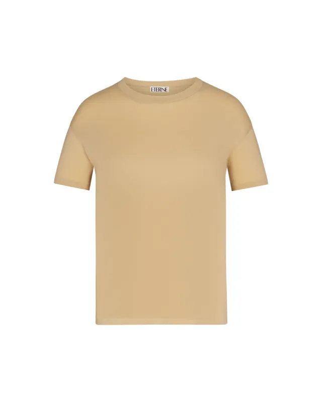 Short Sleeve Boyfriend T-Shirt Sand sold by Eterne