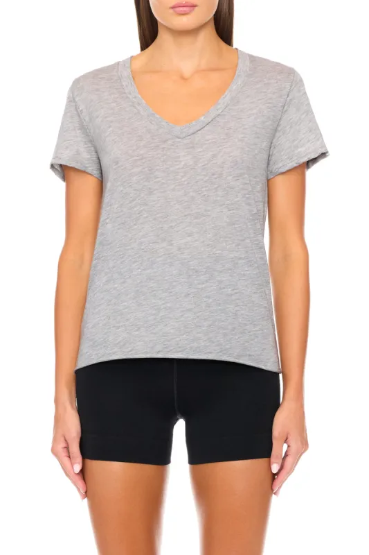 V-Neck T-Shirt Heather Grey sold by Eterne