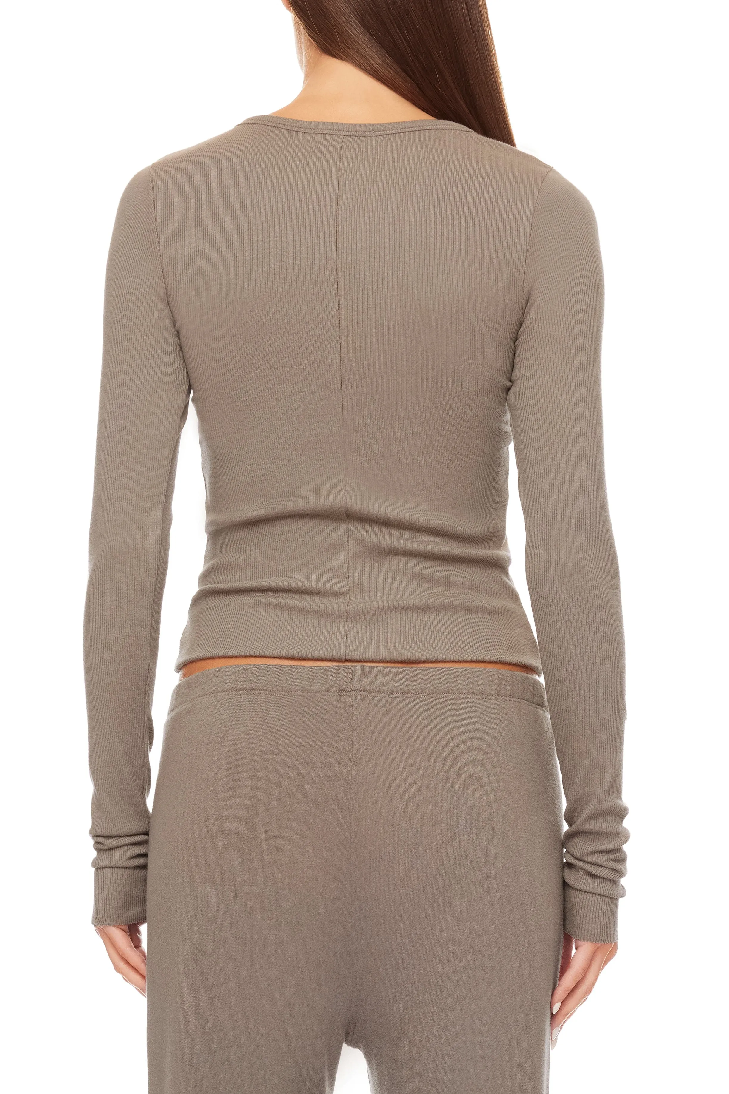 Long Sleeve Fitted Top Clay sold by Eterne product image thumbnail 3