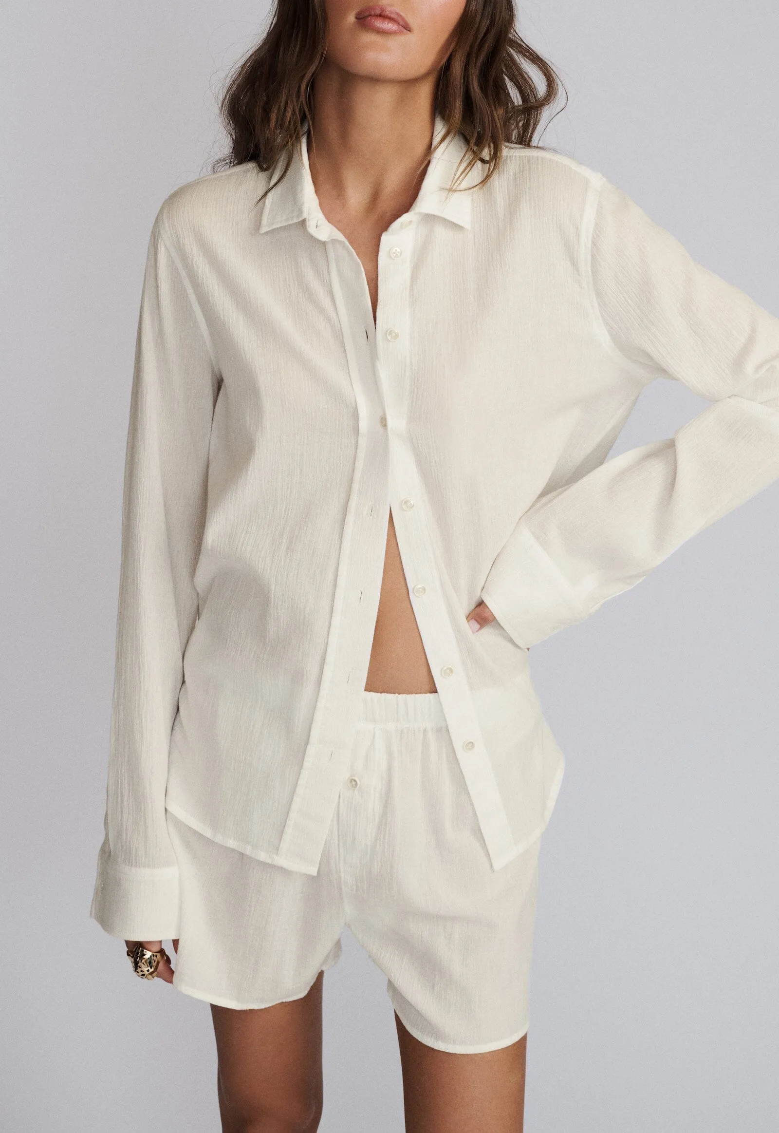 Jolene Button Down Top Ivory sold by Eterne product image thumbnail 2
