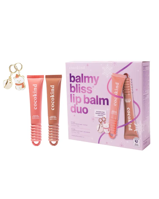 Balmy Bliss Lip Balm Duo Kit with 2 Charms sold by Cocokind
