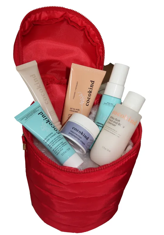 bluree beauty bag bundle made by Cocokind