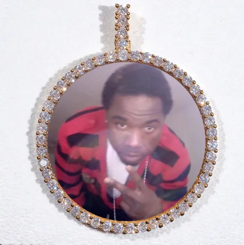 LARGE 3D CIRCLE CUSTOM PICTURE PENDANT sold by The GUU Shop