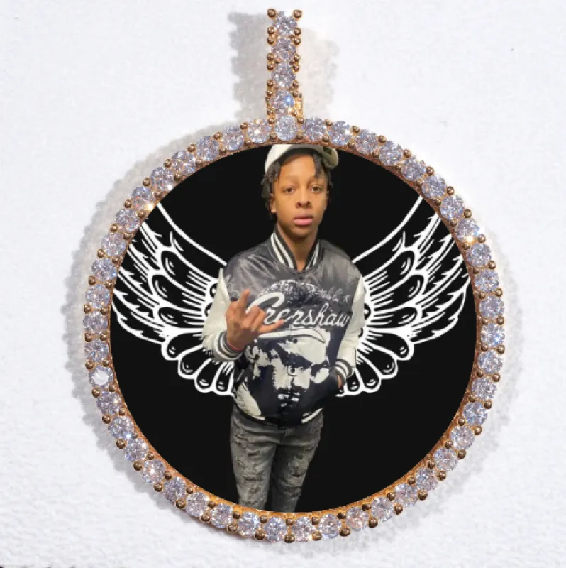 LARGE 3D CIRCLE CUSTOM PICTURE PENDANT made by The GUU Shop