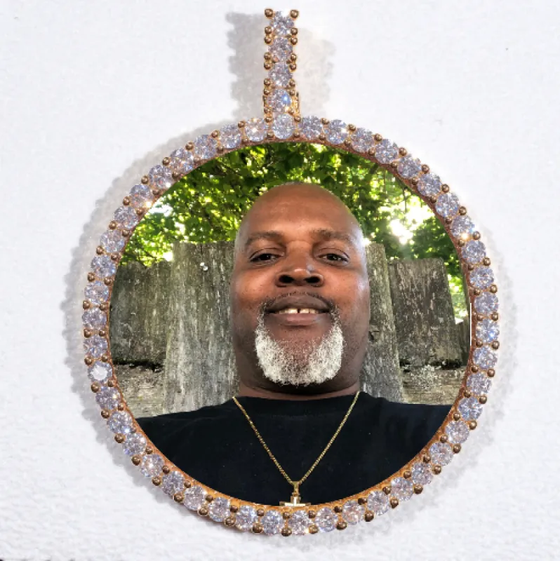 LARGE 3D CIRCLE CUSTOM PICTURE PENDANT sold by The GUU Shop