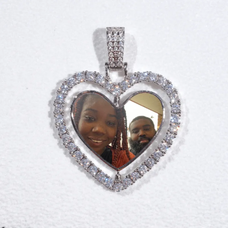 3D Spinning 2-Faced Heart Custom Picture Pendant sold by The GUU Shop