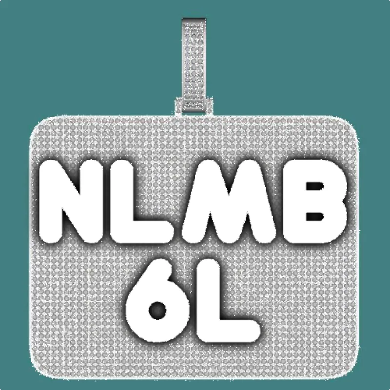 CUSTOM LETTER NECKLACE 3D BIG SQUARE sold by The GUU Shop