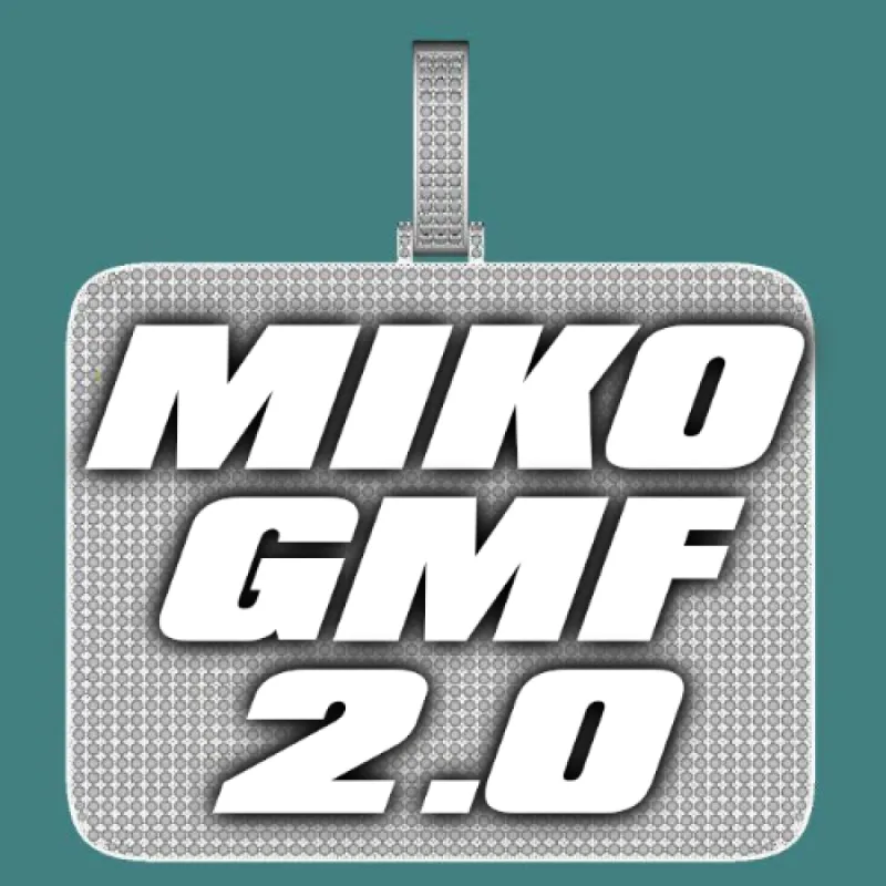 CUSTOM LETTER NECKLACE 3D BIG SQUARE sold by The GUU Shop