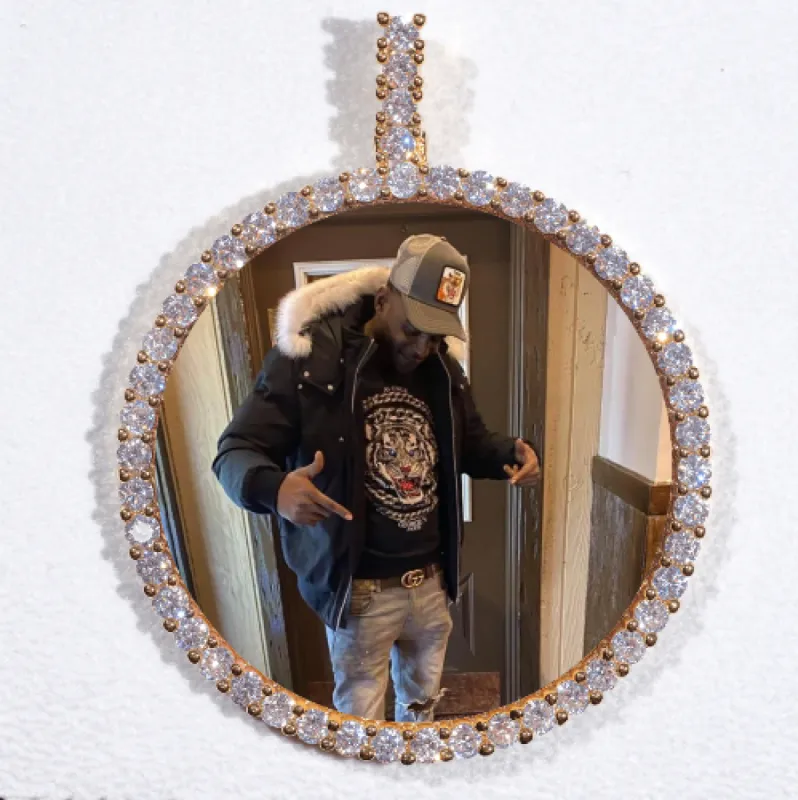 LARGE 3D CIRCLE CUSTOM PICTURE PENDANT sold by The GUU Shop