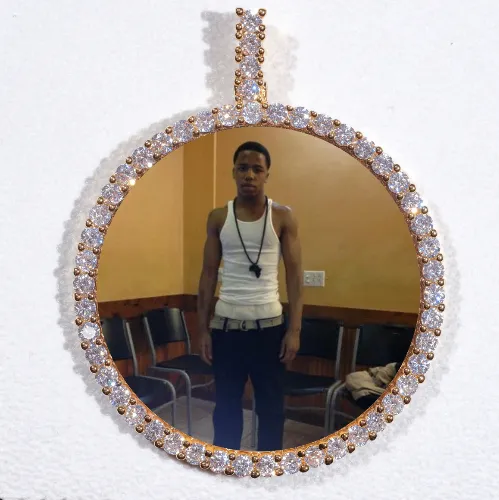 LARGE 3D CIRCLE CUSTOM PICTURE PENDANT sold by The GUU Shop