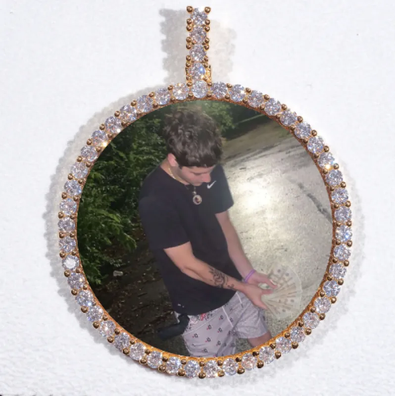 LARGE 3D CIRCLE CUSTOM PICTURE PENDANT sold by The GUU Shop
