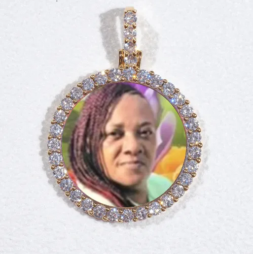 3D CIRCLE CUSTOM PICTURE PENDANT SMALL SIZE sold by The GUU Shop