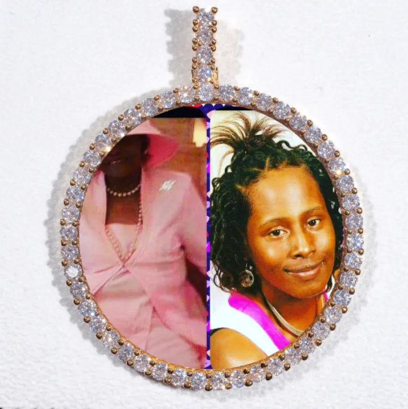 LARGE 3D CIRCLE CUSTOM PICTURE PENDANT sold by The GUU Shop