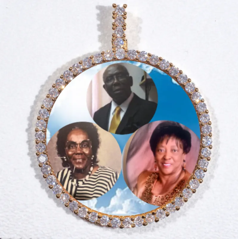 LARGE 3D CIRCLE CUSTOM PICTURE PENDANT sold by The GUU Shop