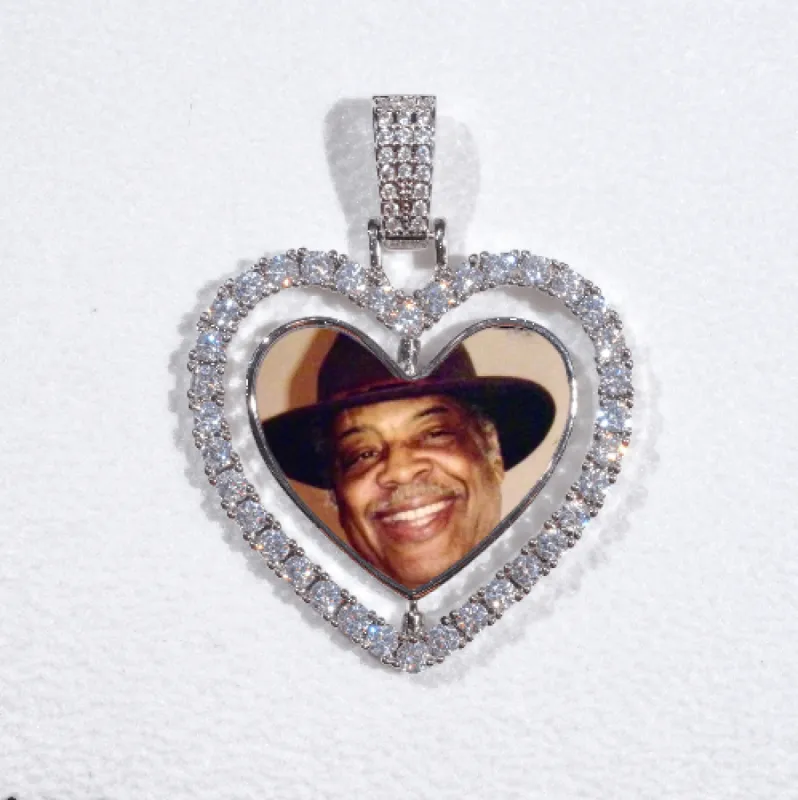 3D Spinning 2-Faced Heart Custom Picture Pendant sold by The GUU Shop