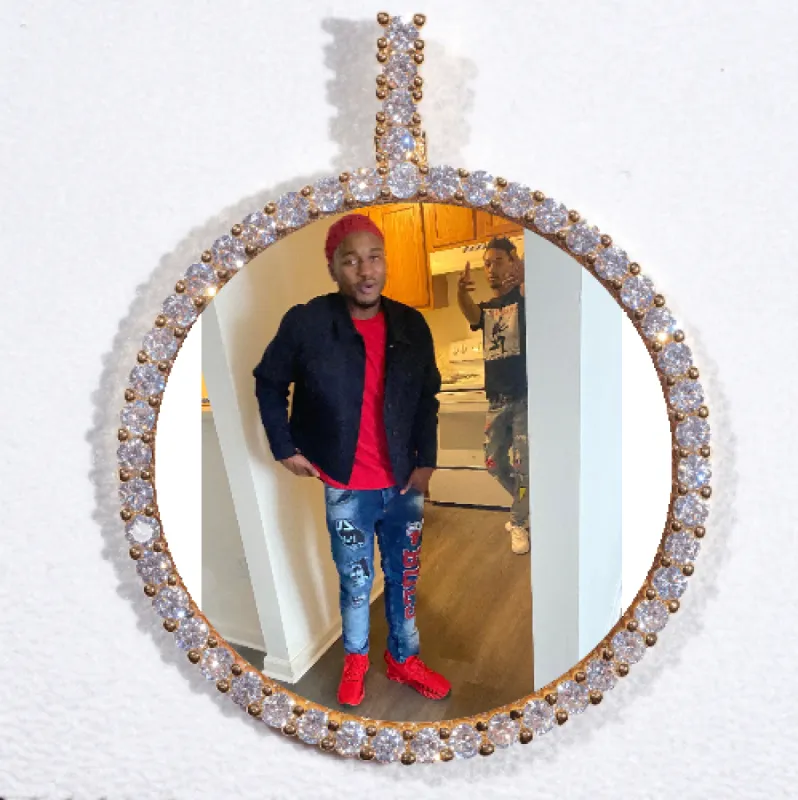 LARGE 3D CIRCLE CUSTOM PICTURE PENDANT sold by The GUU Shop