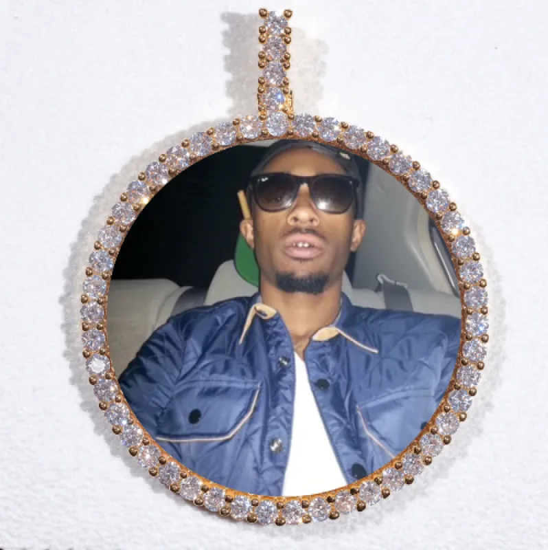 LARGE 3D CIRCLE CUSTOM PICTURE PENDANT sold by The GUU Shop