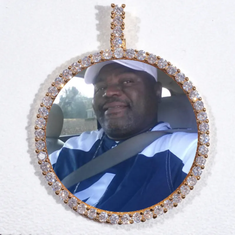 LARGE 3D CIRCLE CUSTOM PICTURE PENDANT sold by The GUU Shop